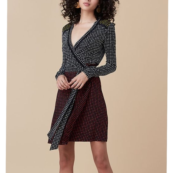 Diane Von Furstenberg Silk Wrap Dress In Ferma Print - Picture 1 of 9